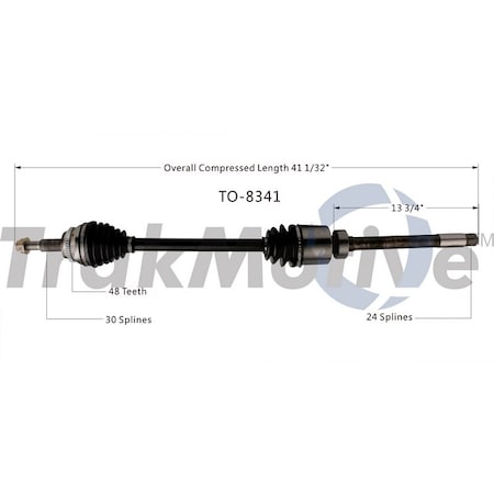 Surtrack Axle Cv Axle Shaft, To-8341 TO-8341